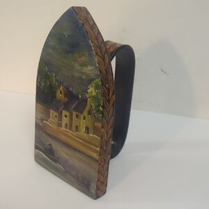 Hand-Painted Decorative Iron with Scenic Art
